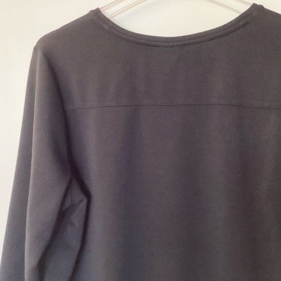 Chico’s Weekends Double Knit Tulip Hem 3/4 Sleeve Pullover - Black - XL - Picture 5 of 7